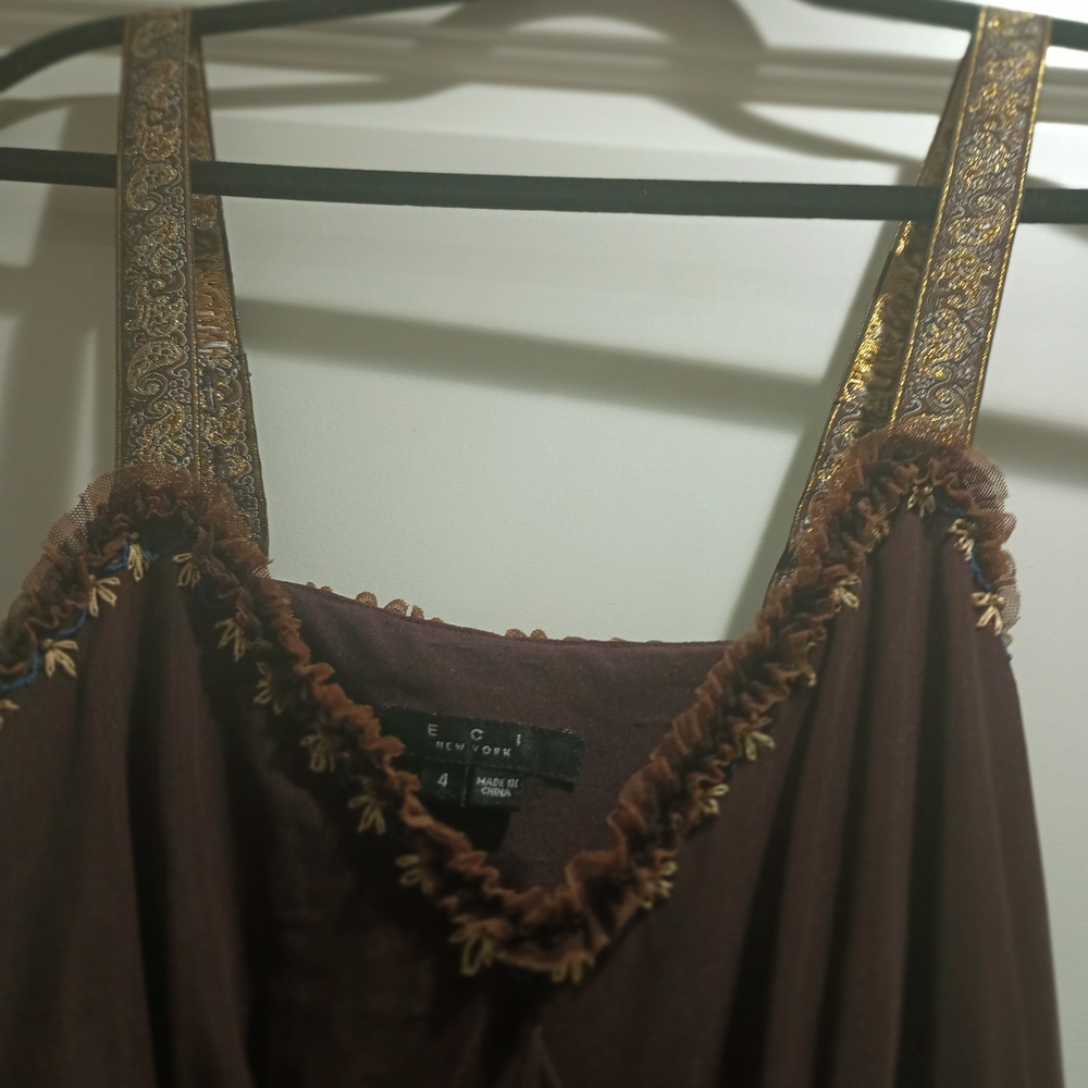 E C I Brown and MulticolorDress